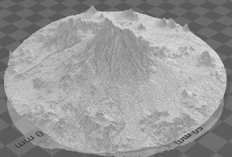topographic map cerro nevado mendoza relief argentina province mountain range andes detailed table geography delimited snow-capped 3d world high poly 3d print model - Mito3D