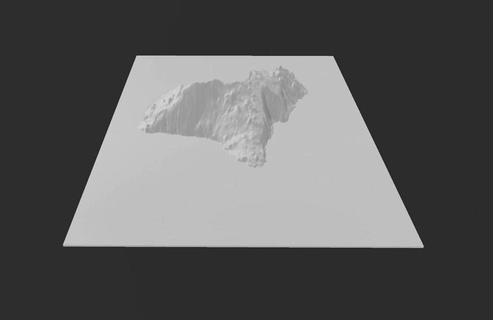 topografik harita el Demir kanarya adalar 3d print model - Mito3D