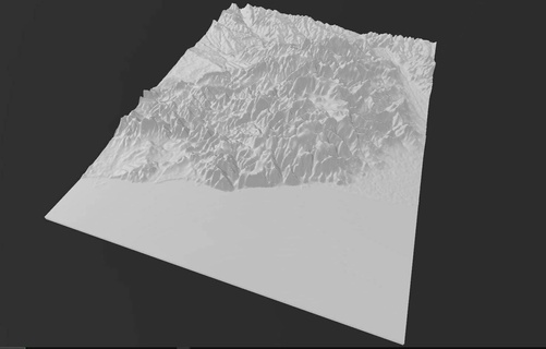 topografisch Karte Garraf 3d print model - Mito3D