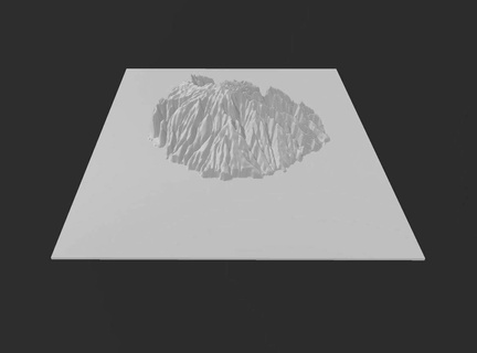 topographique carte Lance pierres 3d print model - Mito3D