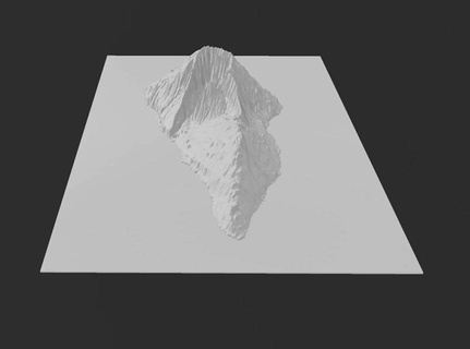 topografico carta geografica palma canarino isole 3d print model - Mito3D