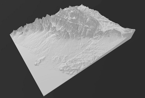 topographic map les muntanyes de prades 3d print model - Mito3D