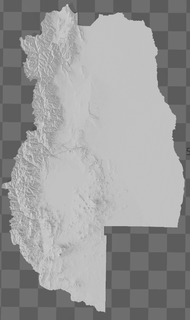 topographic map mendoza relief argentina province mountain range andes detailed table geography delimited 3d print model - Mito3D
