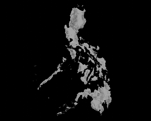 topografico carta geografica of filippine 3d terreno architettura topografia sollievo elevazione altezza paesaggio terrrain nazione 3d print model - Mito3D