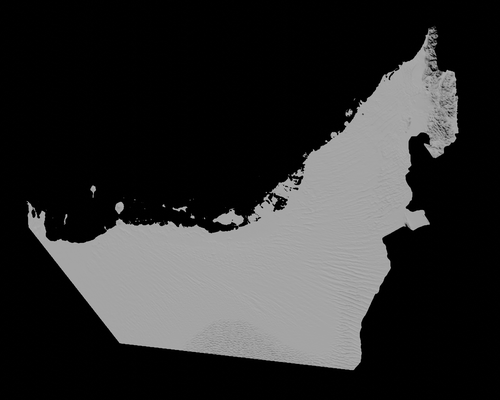 topográfico mapa of unidos árabe emirados 3d terreno arquitetura topografia alívio elevação altura panorama terrrain país dubai 3d print model - Mito3D