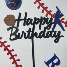 topper baseball cake birthday 3d print model - Mito3D