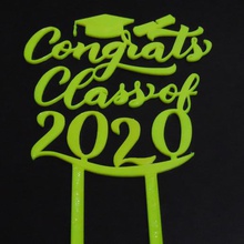 topper de la torta - felicidades clase 2020 varios graduación escuela 3d print model - Mito3D