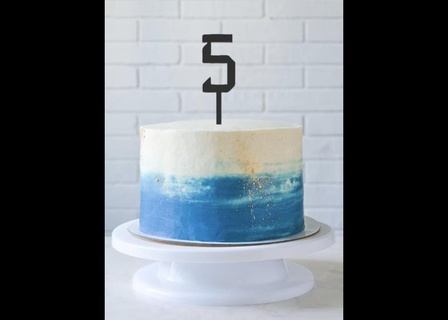 topper gâteau nombre 5 Argentine nationale équipe messi football anniversaire heureux fête décoration 3d print model - Mito3D