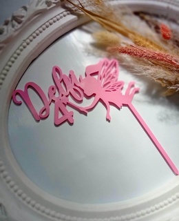 topper cake fairy delfi 4 name 3d print model - Mito3D