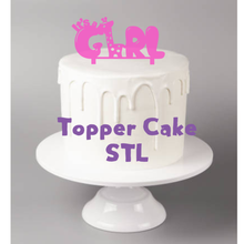 topper-Kuchen-s Mädchen home party Dekoration Kuchen giraffa topper-Kuchen seine baby-Dusche 3d print model - Mito3D