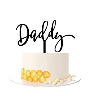 topper daddy svg stl cake fondant birthday happy anniversary 3d print model - Mito3D