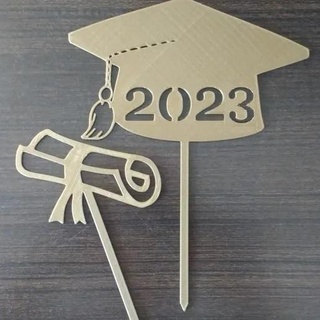 topper graduates 2023 diploma alumni 3d print model - Mito3D