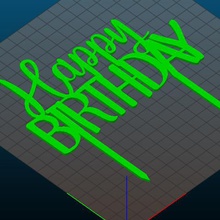 topper feliz cumpleaños casa la torta fiesta 3d print model - Mito3D