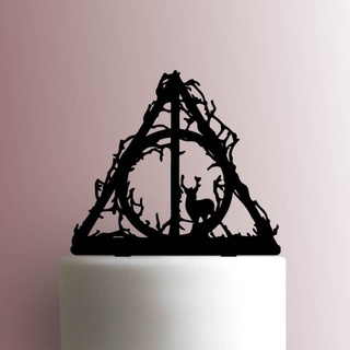 topper harry potter deathly hollows relics cake death 3d print model - Mito3D