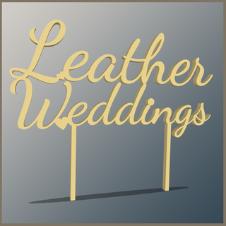 topper leather weddings Various cake caketopper decoration wedding 3 years 3d print model - Mito3D
