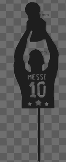 topper Messi kaldırma Fincan toppers pasta süsü 3d print model - Mito3D