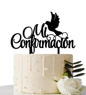 topper mi confirmer pastel fondant cumpleaños tarte confirmation 3d print model - Mito3D
