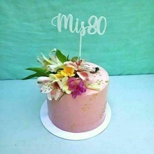 Topper mis 80 Geburtstag Mode Kuchen 3d print model - Mito3D