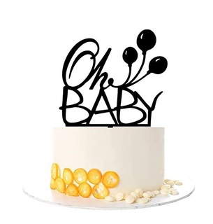topper oh baby cake fondant birthday 3d print model - Mito3D