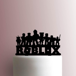 topper Roblox gang groupe heureux anniversaire gâteau 3d print model - Mito3D