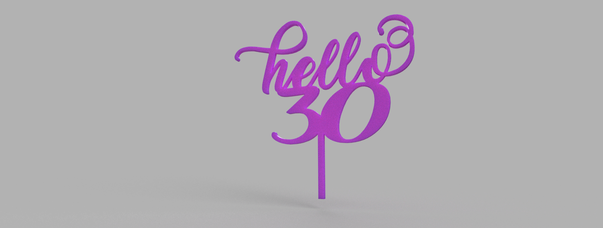 toppers Hola 30 pastel años 3D print model - Mito3D