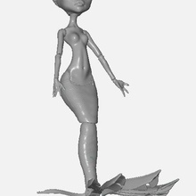 toralei stripe mermaid monster high doll 3d print model - Mito3D