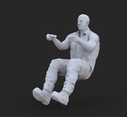 toretto dirigindo arte humano figura diorama persona miniatura 3d print model - Mito3D