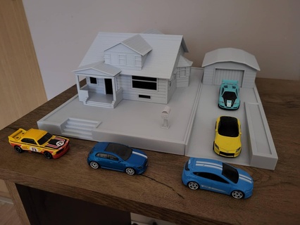 toretto house v2 hot wheels matchbox 1 64 scale diorama easy print fast furious garage 3d print model - Mito3D