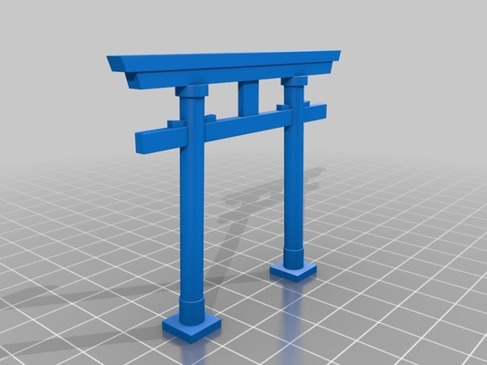 torii 3d japon bâtiments structures architecture maison 3d print model - Mito3D