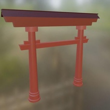 torii gate architecture traditional art japan theme decoration 3d print model - Mito3D