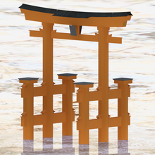 Torii kapı mimari Inari türbe Japonca Tokyo Miyajima yüzer Hiroşima 3d print model - Mito3D