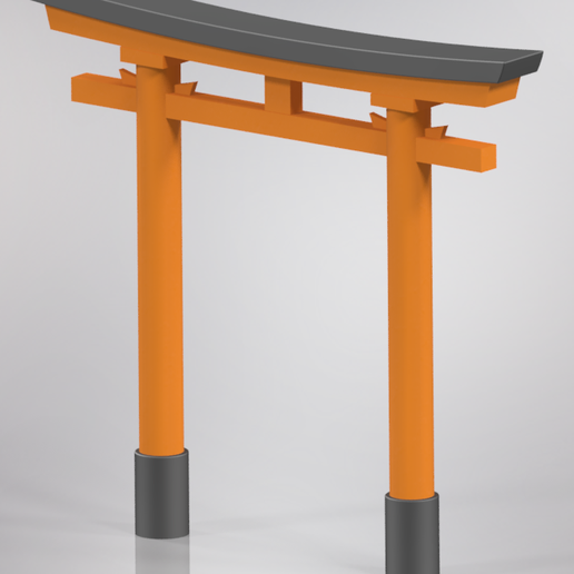 torii porte architecture inari tombeau Japonais tokyo Japon Kyoto 3D print model - Mito3D