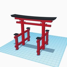torii cancello architettura Giappone toriigare 3d print model - Mito3D