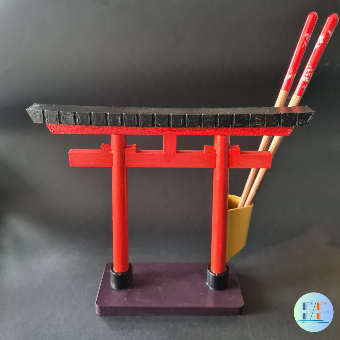 torii gate pen chopstick holder Home japan asia culture shinto decor decoration 3D print model - Mito3D