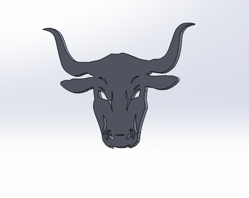toro longhorn animal occidental rancho 3d print model - Mito3D