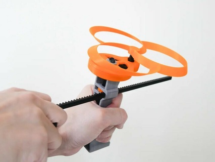 toroidal hélice lançador snap fit modelo brinquedo jogos 3d print model - Mito3D