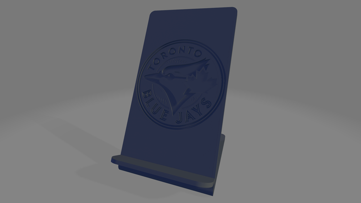 toronto blue jays phone holder mlb major baseball league sport passion usa america american united states stand gift canada 3d print model - Mito3D