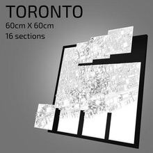 Toronto gerahmt Mauer Kunst Stadtbild Architektur Gebäude Souvenir Stadt Karte Kanada 3d Design 3d print model - Mito3D
