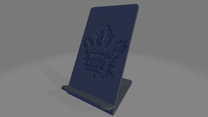 toronto maple leafs phone holder nhl national hockey league ice sport passion usa america american canada united states stand gift 3d print model - Mito3D