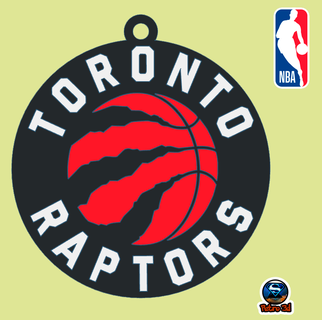 Toronto Raptors anahtarlık nba 3d baskı stl logo takım ayırt edici renkler tutku destek hayranlar düşünceli tasarım kalite dayanıklılık aksesuar gurur Basketbol Spor Dalları 3d print model - Mito3D
