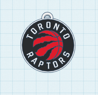 toronto raptores chaveiro Canadá nba basquetebol chave anel Projeto 3d print model - Mito3D