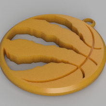toronto raptors keyring basketball 3d print model - Mito3D