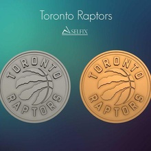 toronto raptors logo relief 3d print model art basketball sculptures signs logos coins badges 3d print model - Mito3D