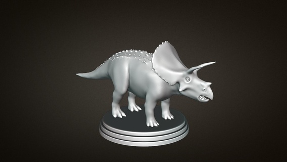 torosaure dinosaure 3d impression jouet modèle jouets 3d print model - Mito3D