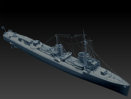 torpido tekne mücadele gemi 3d print model - Mito3D