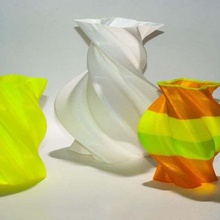 torqued vases home decor vase shell round household decorative 3d print model - Mito3D