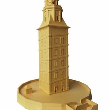 torre rcules architecture faro heracles hercules lighthouse roman tower buildings structures 3d print model - Mito3D
