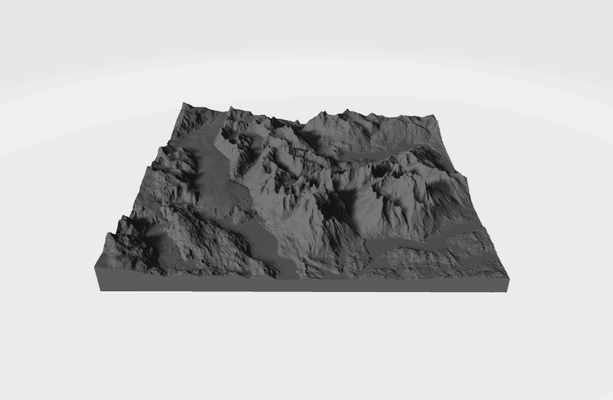 torres del paine pimenta 3d mapa topografia stl nacional parque chile patagônia picos lagos geleiras caminhada animais selvagens unesco biosfera reserva granito 3d print model - Mito3D