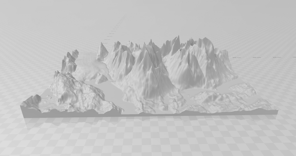 Türme del paine National Park Chile Santiago Topographie 3d print model - Mito3D