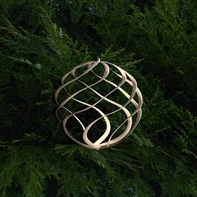 la torsion de balle maison décoration fir les fêtes noël d'arbre en arbre ornement 3d print model - Mito3D
